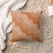 茶色の波状海波のグラデーション クッション (ブランケット)