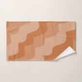 茶色の波状海波のグラデーション バスタオルセット (ハンドタオル)