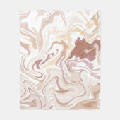 茶色の液体アクリル投げ フリースブランケット (正面)