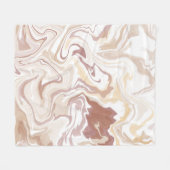 茶色の液体アクリル投げ フリースブランケット (正面(横))