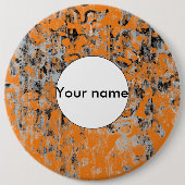 茶色の灰色のテクスチャ 缶バッジ (正面)