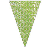 茶色の点が付いた白い背景 バンティングフラッグ (第1の旗)