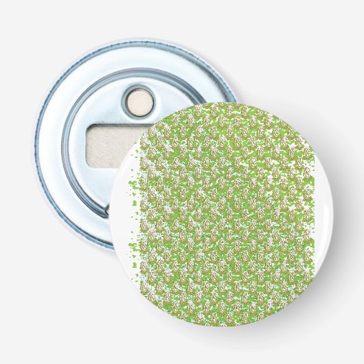 茶色の点が付いた白い背景 栓抜き (正面)