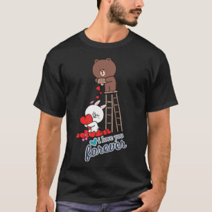 茶色の熊とコニークラシックのTシャツ Tシャツ