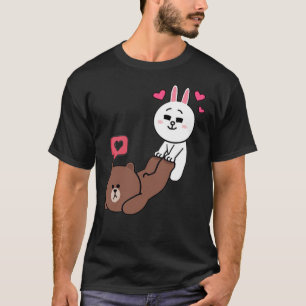茶色の熊とコニークラシックのTシャツ Tシャツ