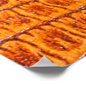 茶色の爬虫類のヴィンテージレザーテクスチャのクローズアップ ポスター (角)