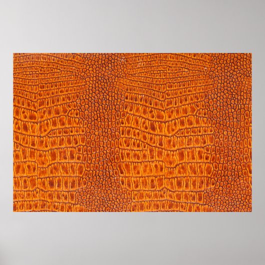 茶色の爬虫類のヴィンテージレザーテクスチャのクローズアップ ポスター (正面)