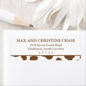 茶色の牛のプリントパターンラベル ラベル (インサイチュ)