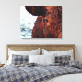 茶色の牛のポートレート キャンバスプリント (インサイチュ (寝室))