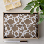 茶色の牛の斑点 フェイクカウハイドパターン 薄葉紙 (ギフト)