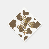 茶色の牛よ、鞍をしっかり締めて - カントリー・ウェスタン・ロデオ・パーティー スタンダードカクテルナプキン (角)