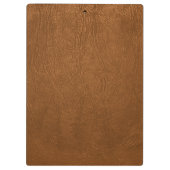 茶色の牛革のテクスチャの外観 クリップボード (裏面)