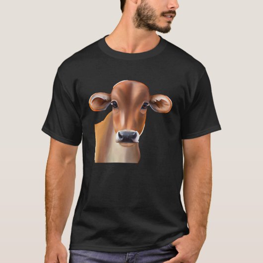 茶色の牛1 Tシャツ (正面)
