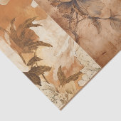 茶色の牡丹デコップコラージュ 薄葉紙 (詳細)