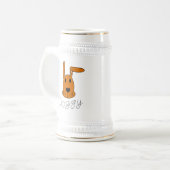 茶色の犬が付いている ビールジョッキ (正面左)