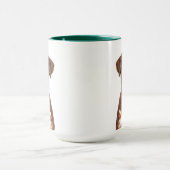 茶色の犬の肖像画 マグカップ (中央)