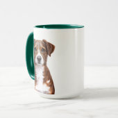 茶色の犬の肖像画 マグカップ (正面左)
