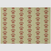 茶色の犬の足のパターン 薄葉紙 (正面)