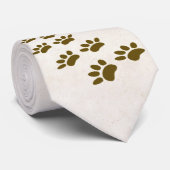 茶色の犬の足は首のネクタイをプリント ネクタイ (ロール)