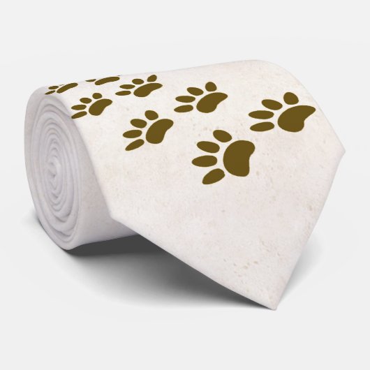 茶色の犬の足は首のネクタイをプリント ネクタイ (ロール)