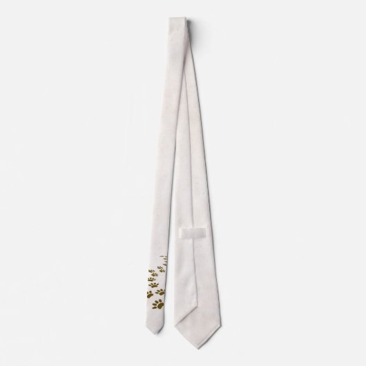 茶色の犬の足は首のネクタイをプリント ネクタイ (裏面)