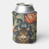 茶色の猫と牡丹の花アールヌーボー 缶クーラー (缶裏面)