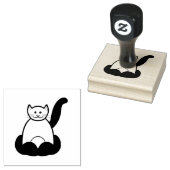 茶色の猫の漫画 ラバースタンプ (押印)