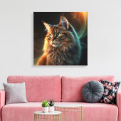 茶色の猫 キャンバスプリント (インサイチュ (リビング))