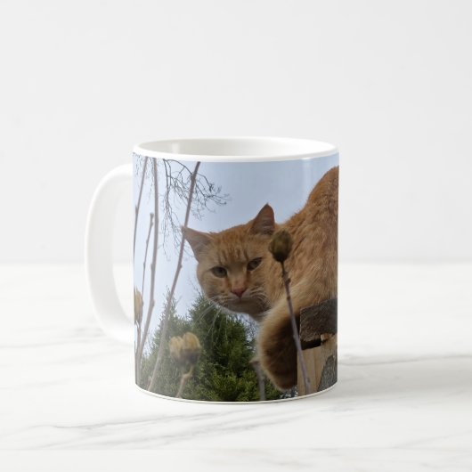 茶色の猫 コーヒーマグカップ (正面左)