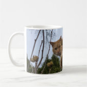 茶色の猫 コーヒーマグカップ (左)