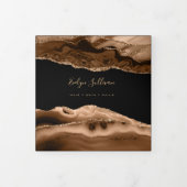 茶色の瑪瑙3折パンフレット 三つ折りカード (カバー)