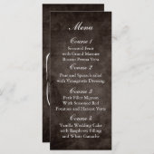 茶色の田舎臭いメイスン結婚ン・ジャーのメニュー メニュー (正面/裏面)