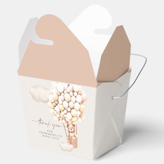 茶色の男女兼用クマの風船の好意ボックス フェイバーボックス (オープン)