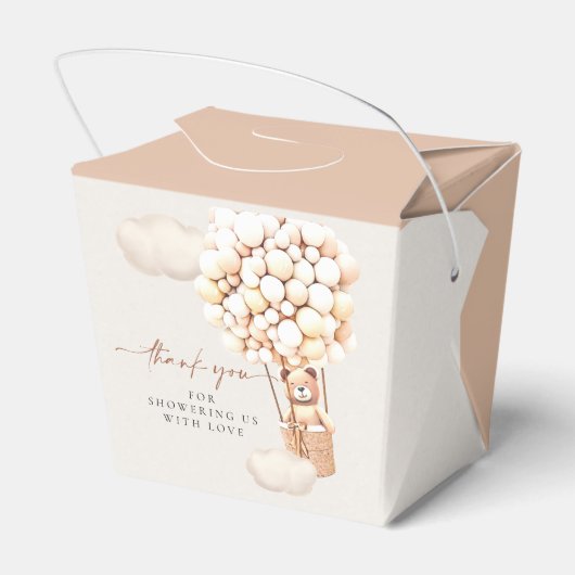 茶色の男女兼用クマの風船の好意ボックス フェイバーボックス (裏面サイド)