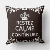 茶色の白いオリーブフランスのブの枝保がCalmオン運に対応 クッション (裏面)