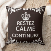 茶色の白いオリーブフランスのブの枝保がCalmオン運に対応 クッション (ブランケット)