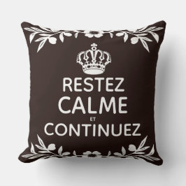 茶色の白いオリーブフランスのブの枝保がCalmオン運に対応 クッション