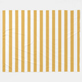 茶色の白いストライプテンプレートエレガントの色 フリースブランケット (正面(横))