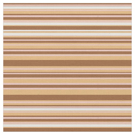 茶色の白いストライプ織物 ファブリック (クローズアップ)