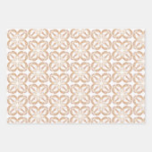 茶色の白いデザインのカスタマイズ可能な背景 ラッピングペーパーシート (正面2)