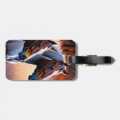 茶色の白いブルビーの馬、荷物タグ ラゲッジタグ (裏面横)