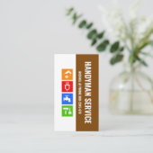 茶色の白いレイヤーの手書きツール 名刺 (スタンド正面)