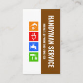 茶色の白いレイヤーの手書きツール 名刺 (正面)