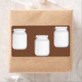 茶色の白い壺 ラベル (インサイチュ)