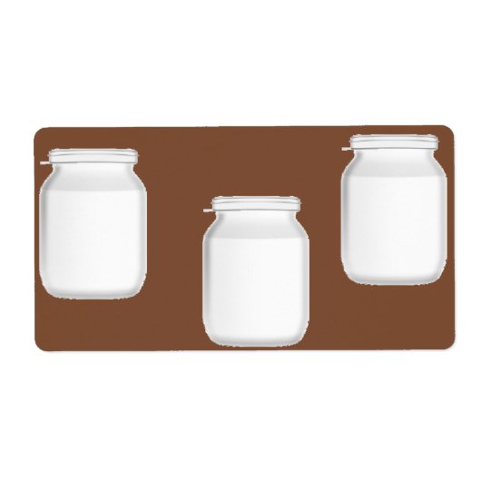 茶色の白い壺 ラベル (正面)