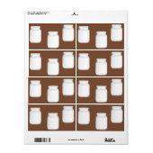 茶色の白い壺 ラベル (フルシート)