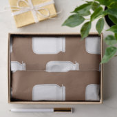 茶色の白い壺 薄葉紙 (ギフト)