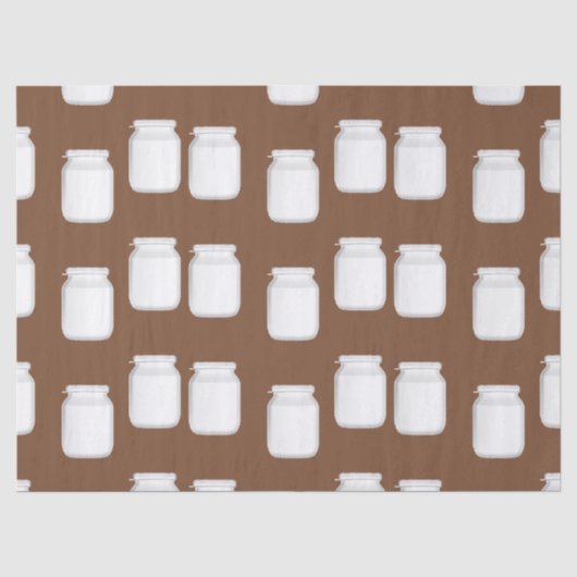 茶色の白い壺 薄葉紙 (正面)
