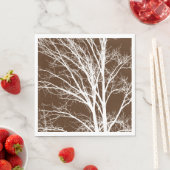 茶色の白い木の枝 スタンダードランチョンナプキン (インサイチュ)