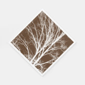 茶色の白い木の枝 スタンダードランチョンナプキン (角)